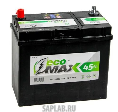 Купить ECOMAX 545155033 Аккумулятор EcoMax 6СТ-45.0 (545 155 033) яп.ст/тонк. кл.