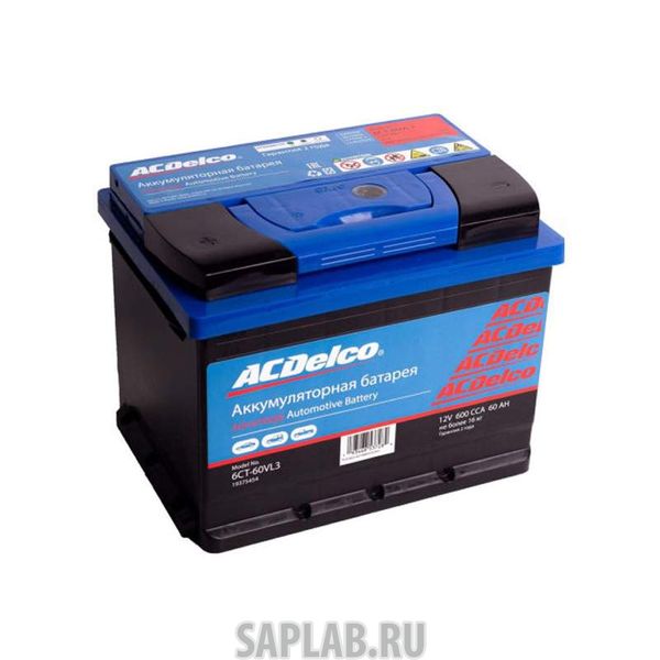 Купить GENERAL_MOTORS 19375454 6СТ-60VLЗ, Аккумуляторная батарея ACDelco 60-3-L GM 19375454