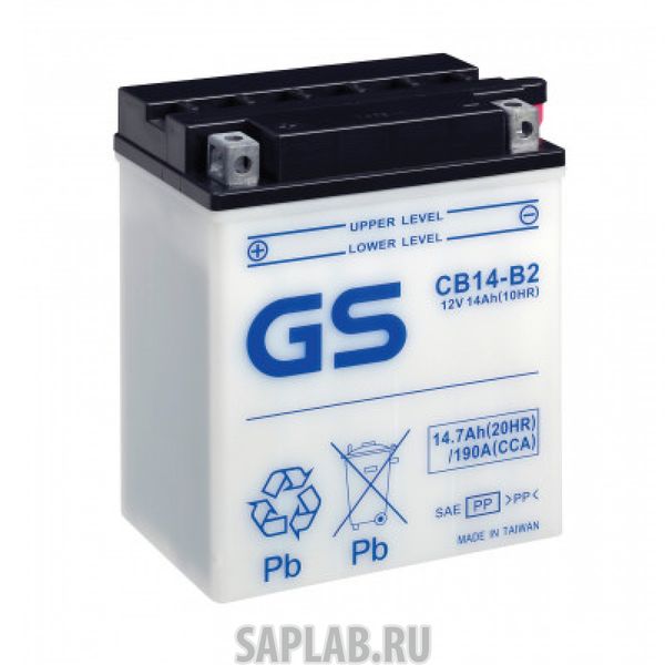 Купить GS_YUASA CB14B2 Аккумулятор GS Yuasa CB14-B2 12В 14Ач 190CCA 136x91x169 мм Прямая (+-)