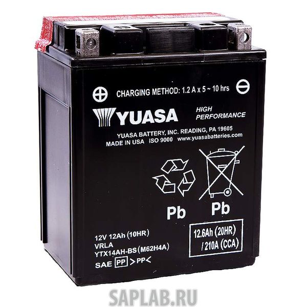 Купить GS_YUASA GTX14AHBS Аккумулятор GS Yuasa GTX14AH-BS 12В 12Ач 190CCA 136x91x180 мм Прямая (+-)