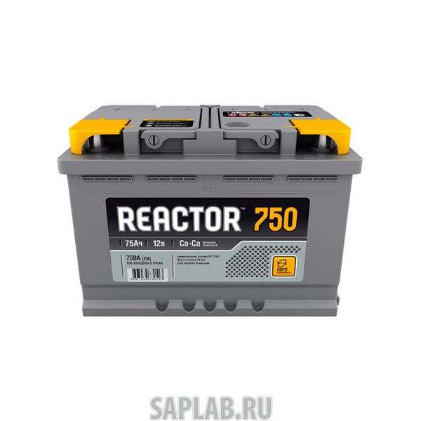 Купить REACTOR 6CT750 Аккумулятор REACTOR 75 А/ч обратная R+ EN 750A 278x175x190 6CT-75.0
