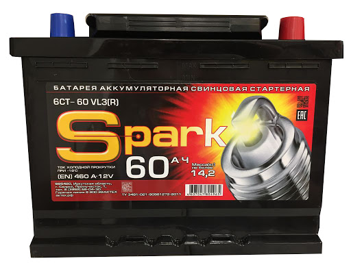 Купить запчасть SPARK - SPA603R     Акб SPARK 6СТ -60 о.п