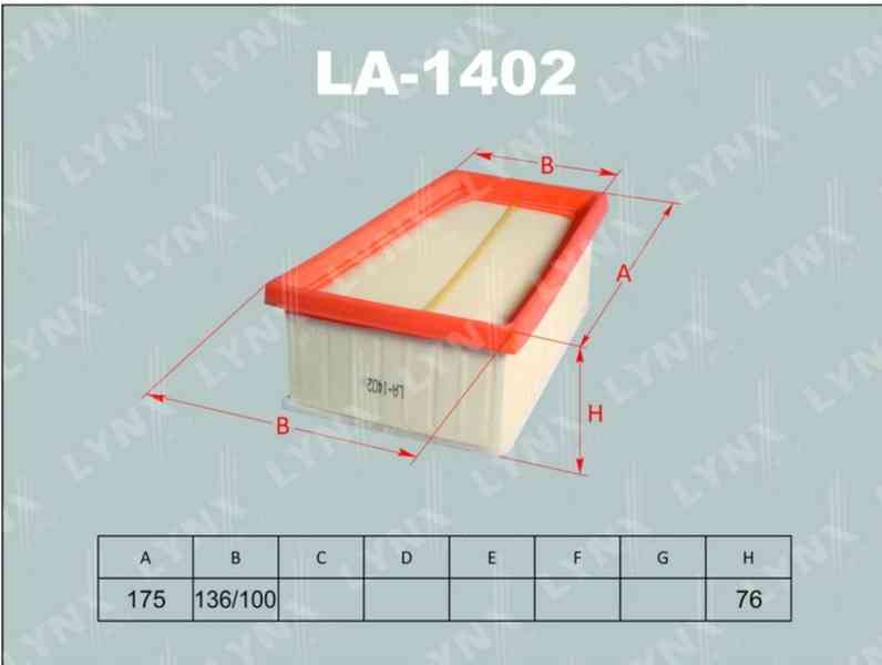 Купить LYNX LA1402     Фильтр возд AG 710 Renault Logan, Duster 1.6, Laguna, Clio, Megane